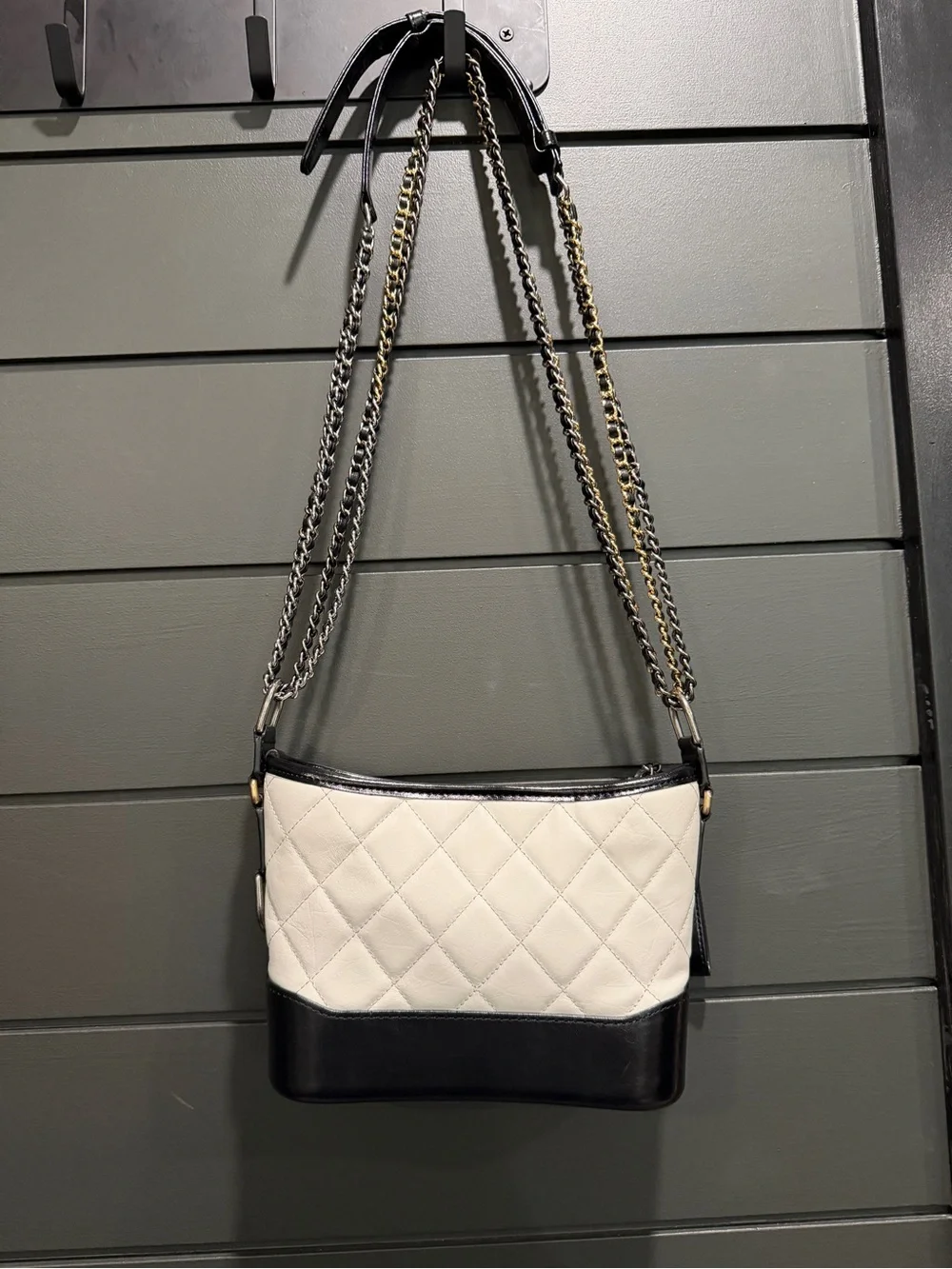 Chanel Gabrielle Crossbody/Shoulder Bag in White and Black